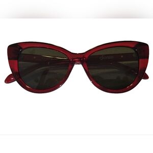 Sonix Kyoto Cat-Eye Sunglasses in Crimson Red NWOT